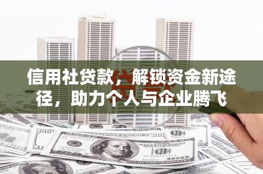 招远信用社贷款，解锁资金新途径，助力个人与企业腾飞